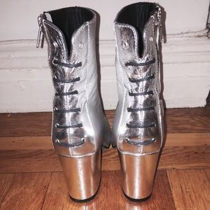 Steve Madden silver boots, size 7
