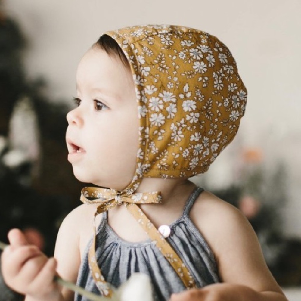 Briar Handmade Bonnet in Buttercup 6-12 months