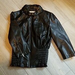 NWOT Black faux leather jacket