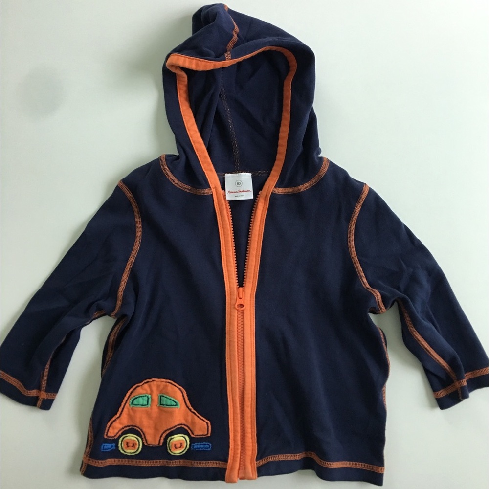 Hanna Andersson size 80 Car Appliqué Hoodie