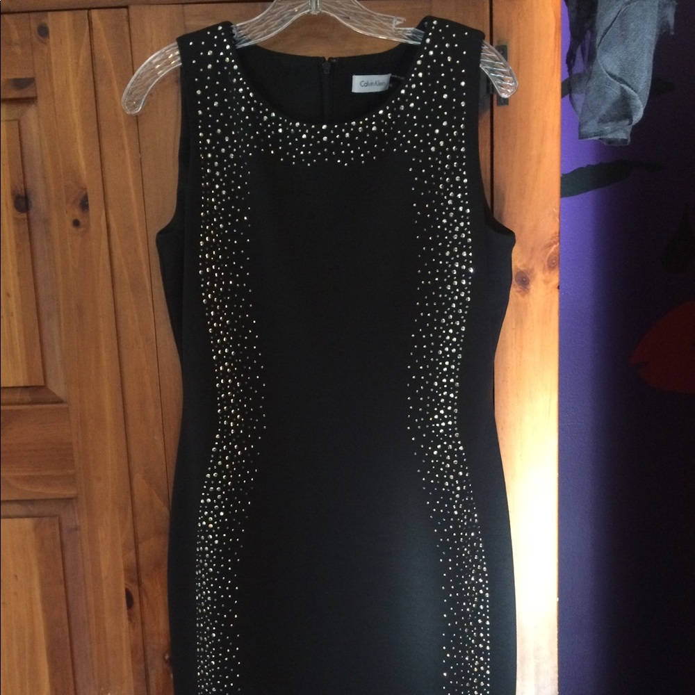 Calvin Klein rhinestoned dress