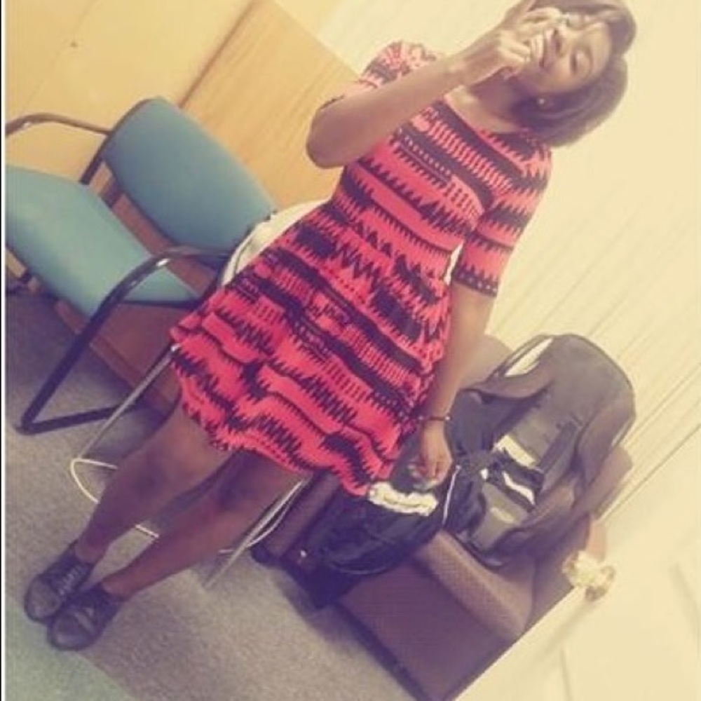 Girly black and red dress