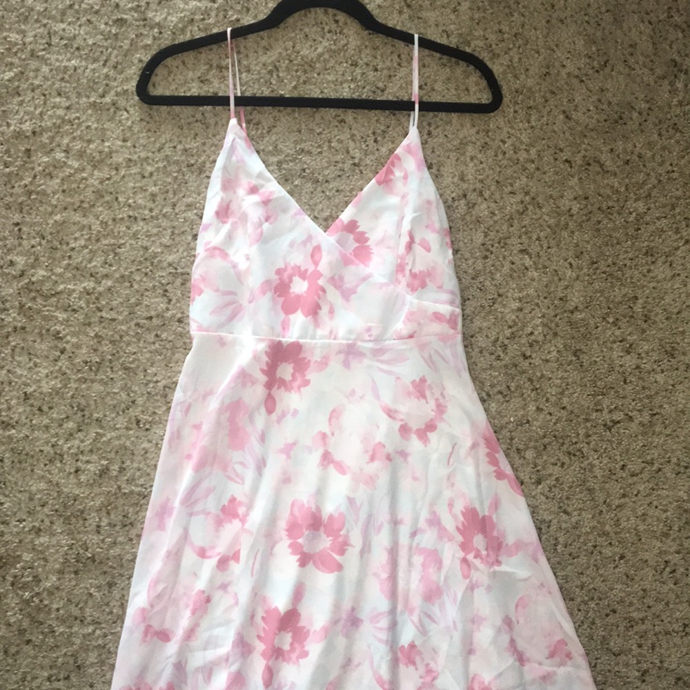 Garden Grove Pink Floral Print Maxi Dress