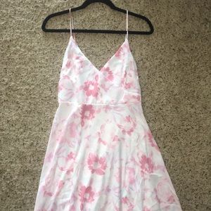 Garden Grove Pink Floral Print Maxi Dress