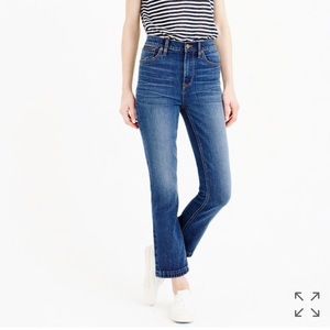 J Crew Billie Demi Boot Crop jeans in Bergen wash