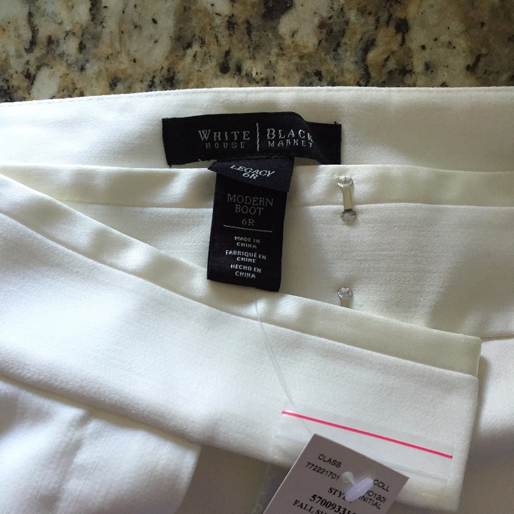 Legacy Casual White Modern Bootcut Trouser