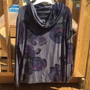 Printed long sleeved cowl neck top Printed long sleeved cowl neck top