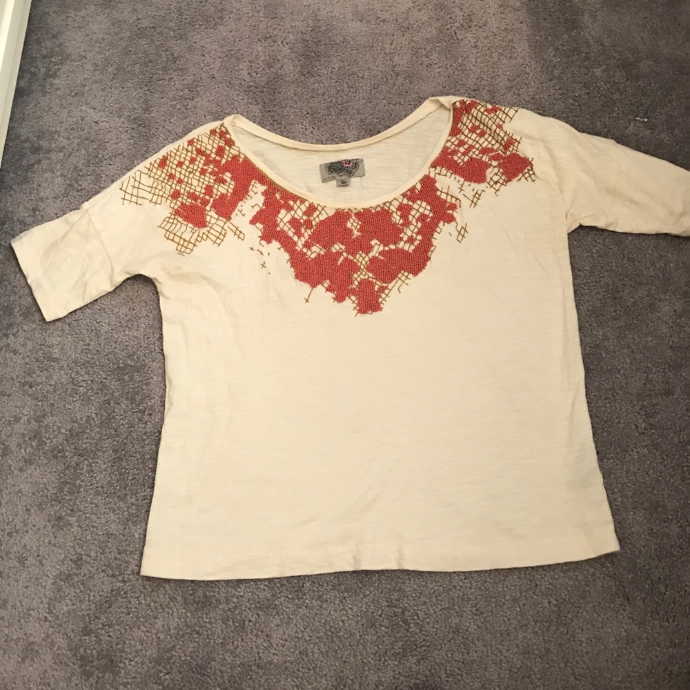 Ecoté Coral Beaded Blouse (Urban Outfitters)