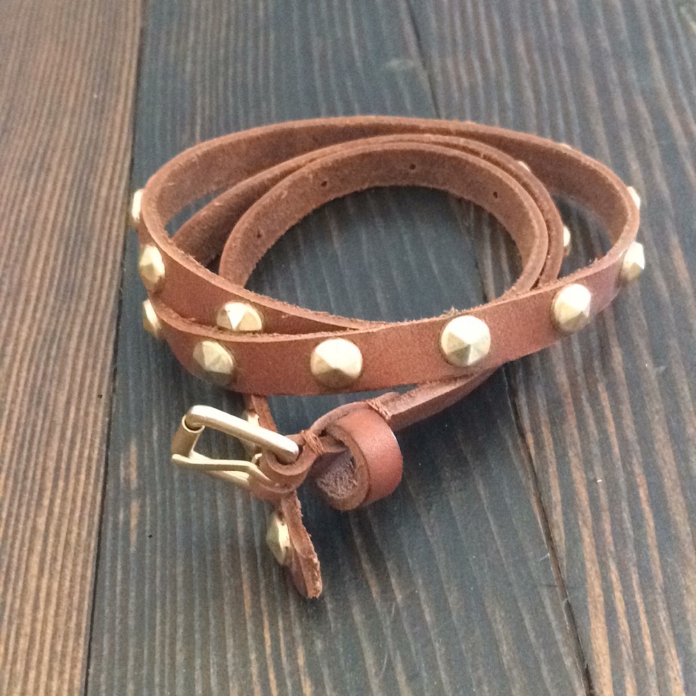 J. Crew Skinny Gold Stud Belt