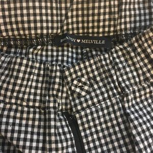 Brandy Melville Checker Black &White Tilden Pants