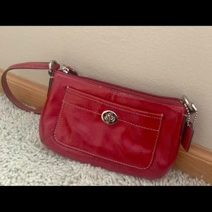 Coach- large red wristlet