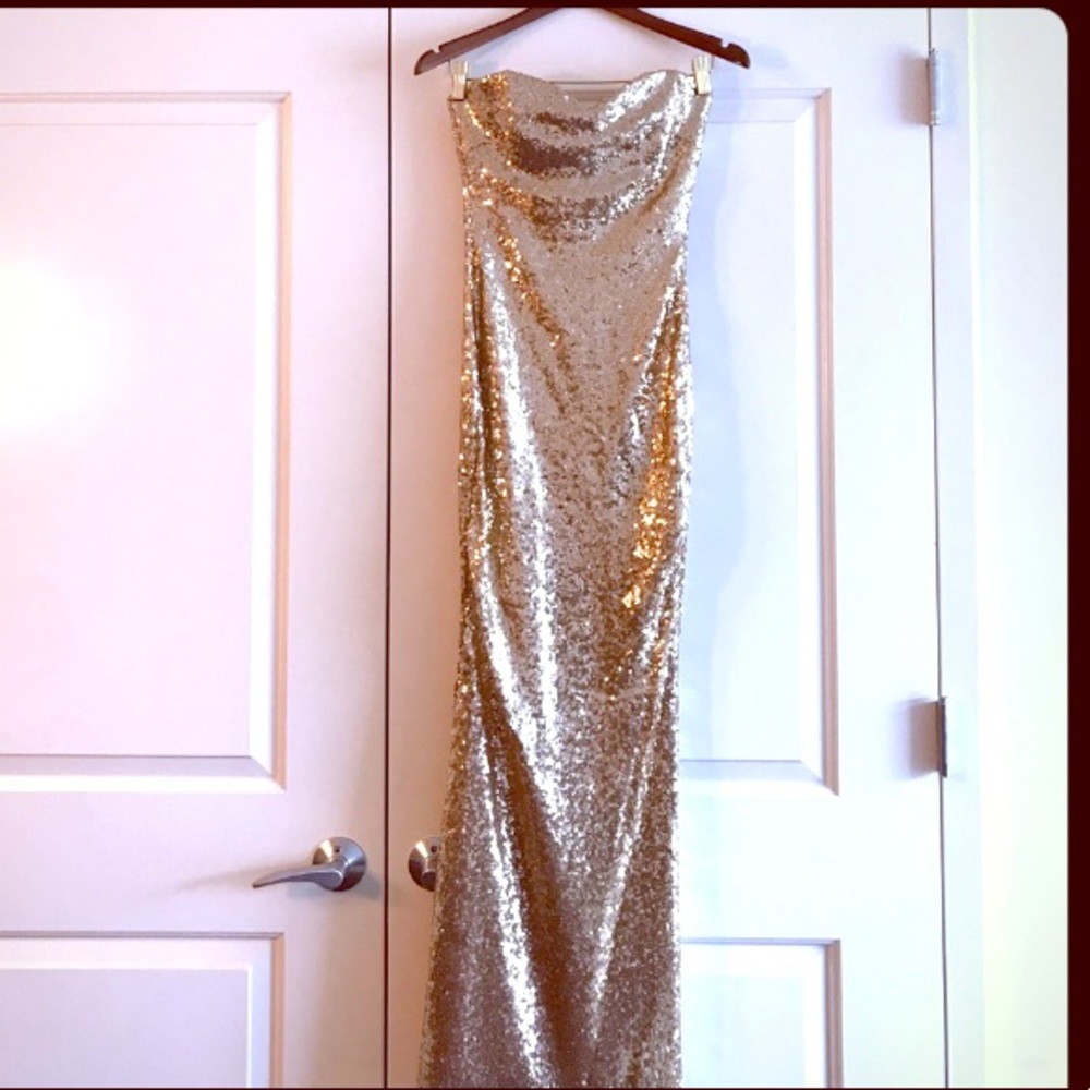 Gold sequin Gown/Dress