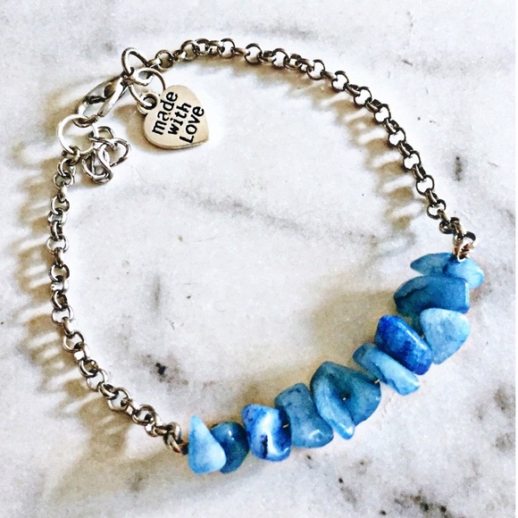 Whimsy Jewelry - Blue Agate Stones Bracelet