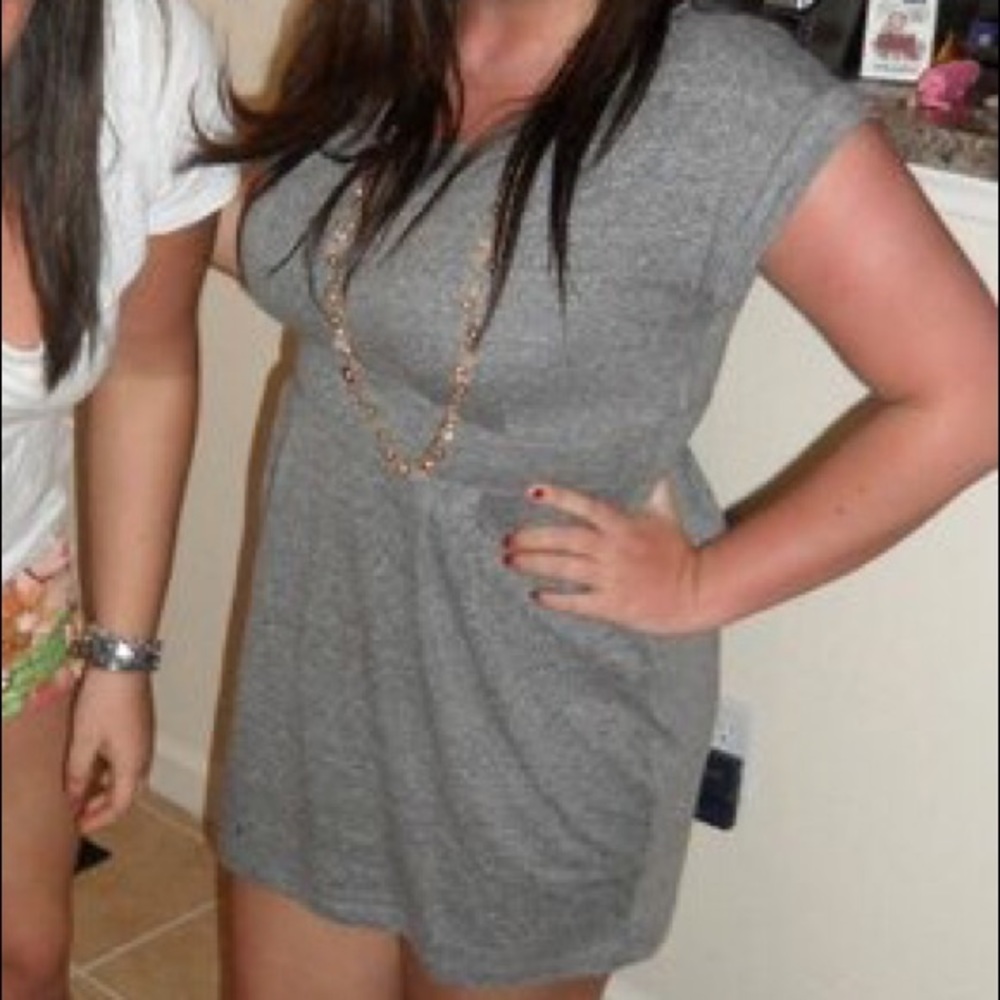 Tee shirt material grey dress