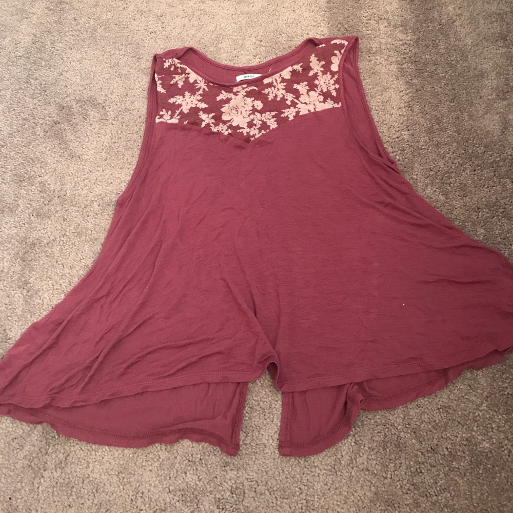 Kimchi Blue Open Back Mauve Tank Top