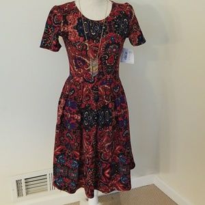 Lularoe Amelia dress paisley pattern