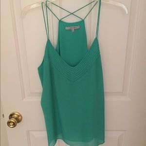 Green tank top blouse from Julie's Boutique