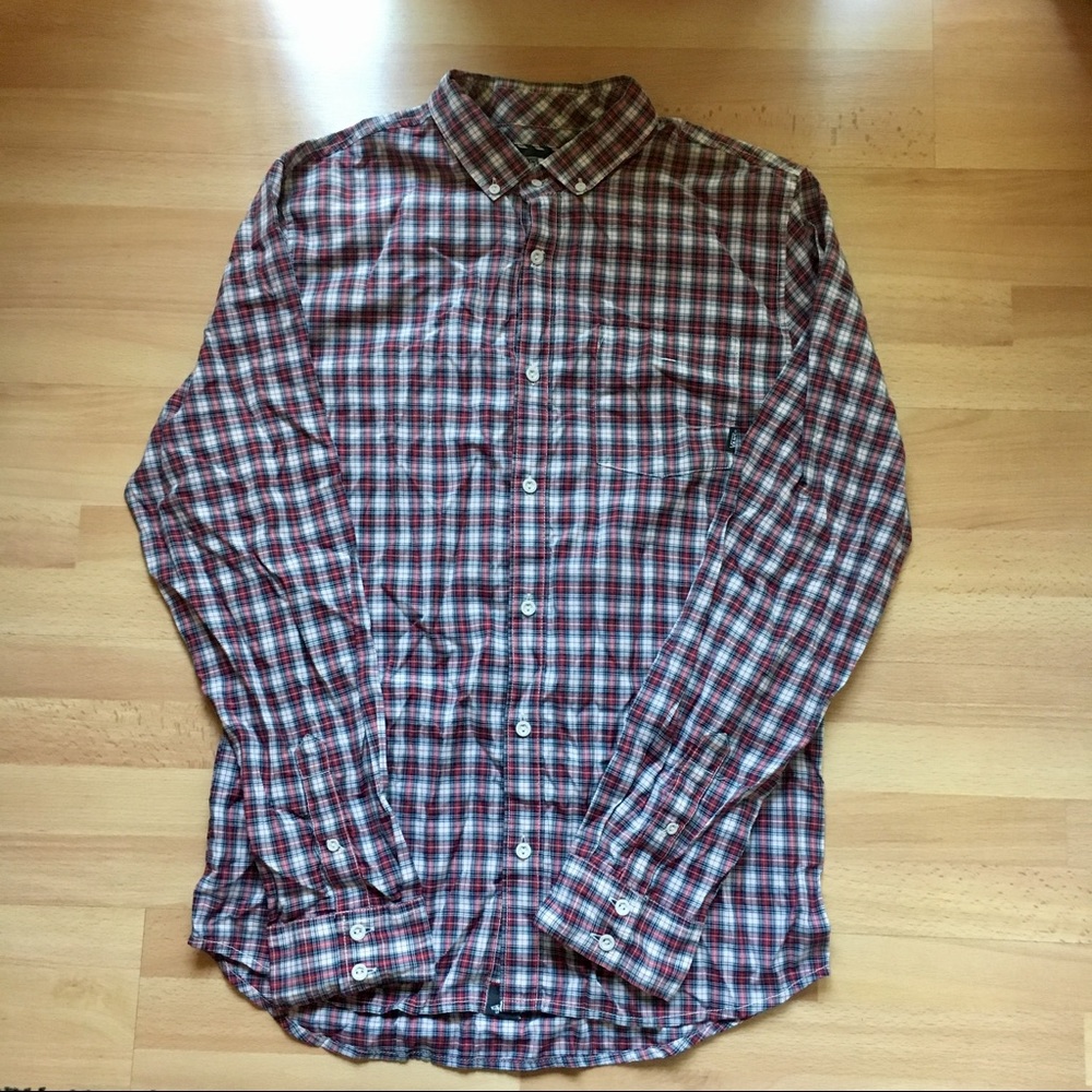 Vans Plaid Flannel Button Up Shirt