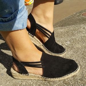 Black Suede Espadrilles!