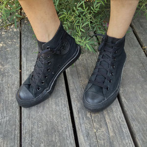 Converse Chucks All Star High Top All Black Sz 6.5