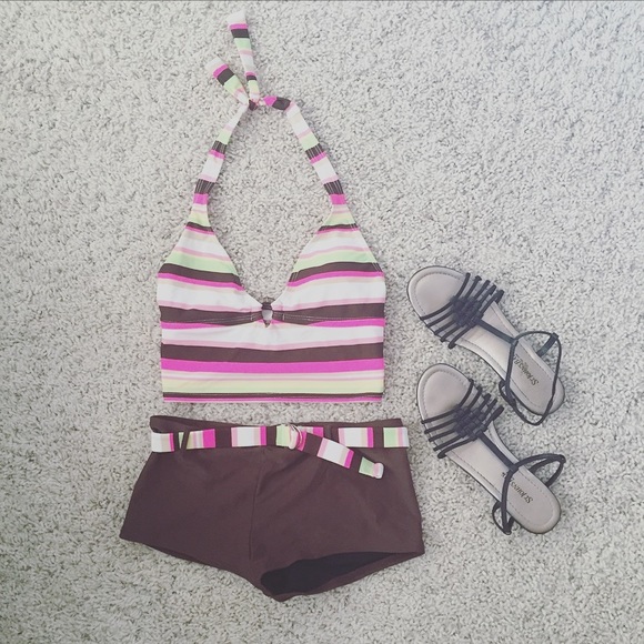 Multi colored two piece swim suit - Picture 1 of 6
