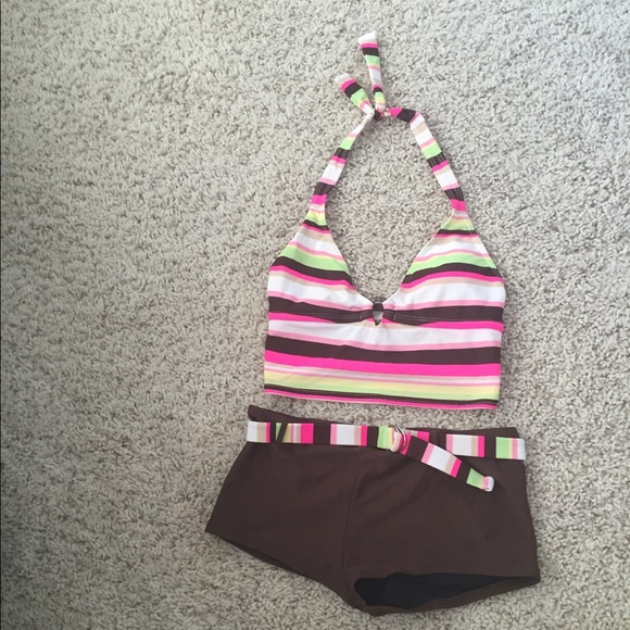 Multi colored two piece swim suit - Picture 2 of 6