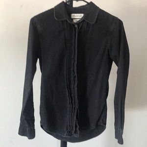 Charcoal colored button up.