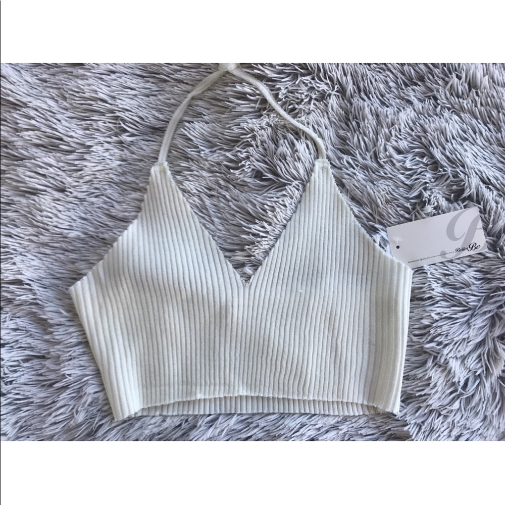Cream Halter Top