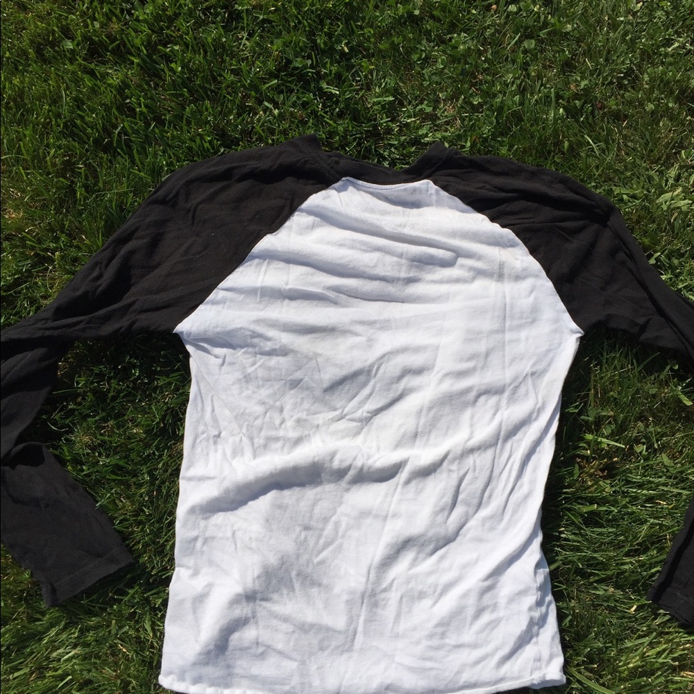 Hurley Black and White Baseball Shirt