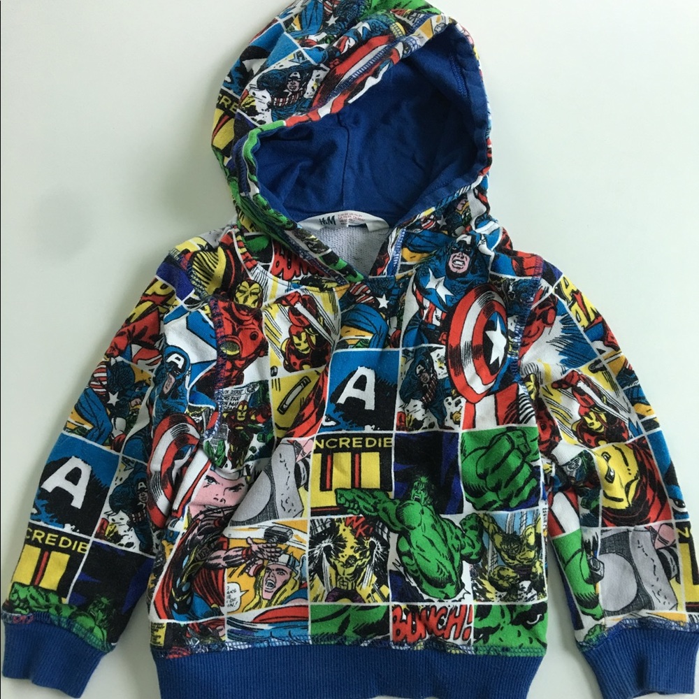H&M Marvel SUPERHEROES Toddler Pullover Hoodie