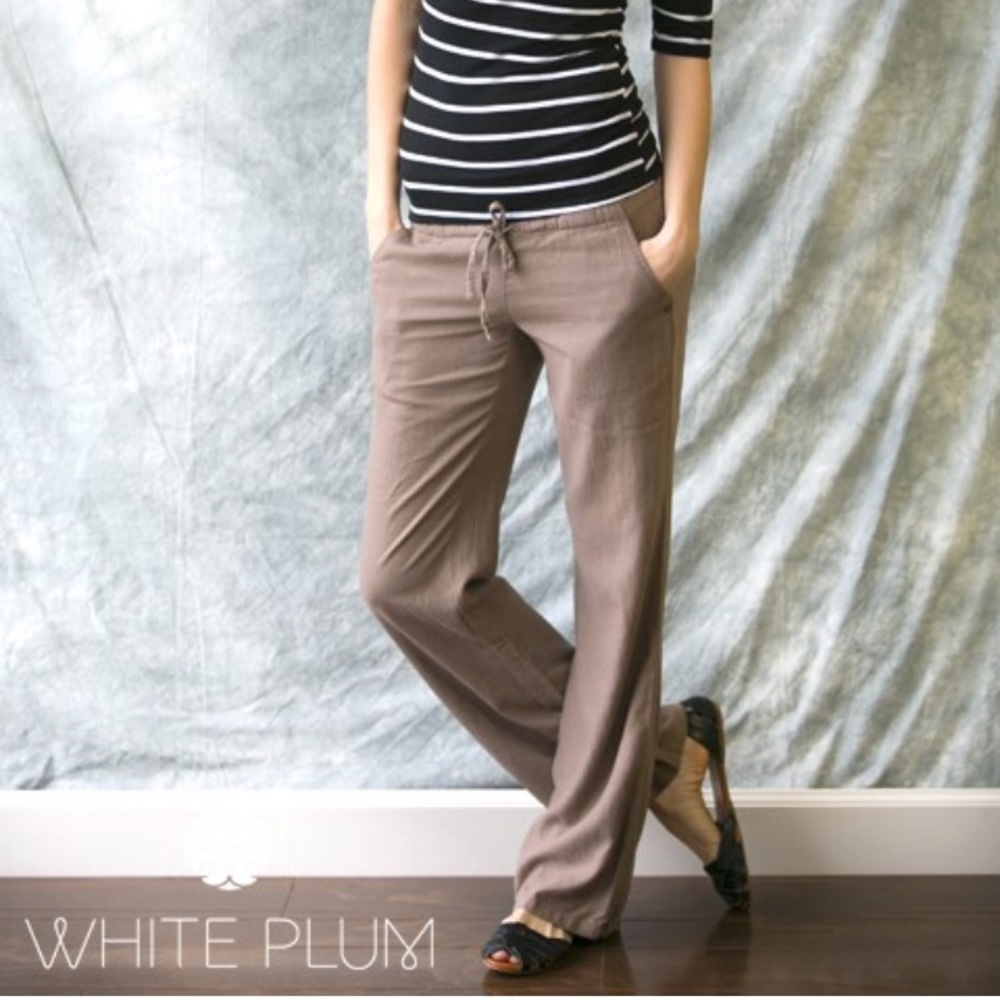 {CLOSEOUT} Tan Linen Pants