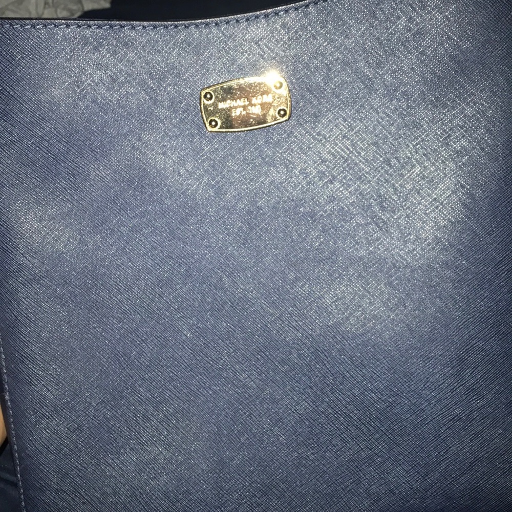 Navy blue MK cross body purse