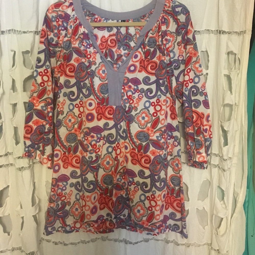 Patterned tunic top
