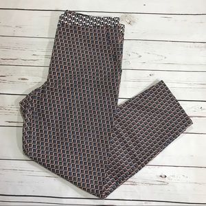 Topshop Geometric Cigarette Pants Sz 8 EUC
