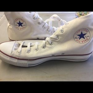 White high top Converse All Stars
