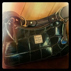 Dooney & Bourke Croc Embossed Leather Hobo Bag