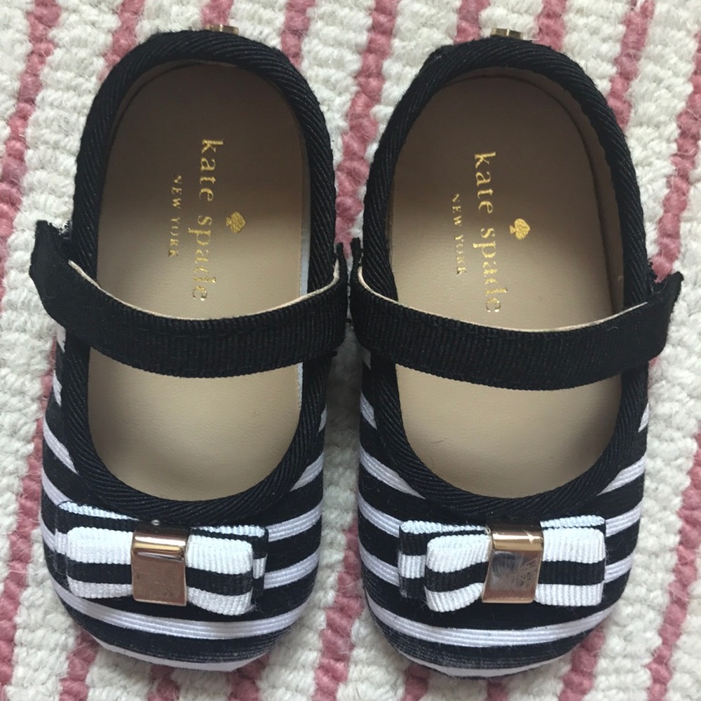 Kate Spade Stripe Mary Jane with Bow Size: 3