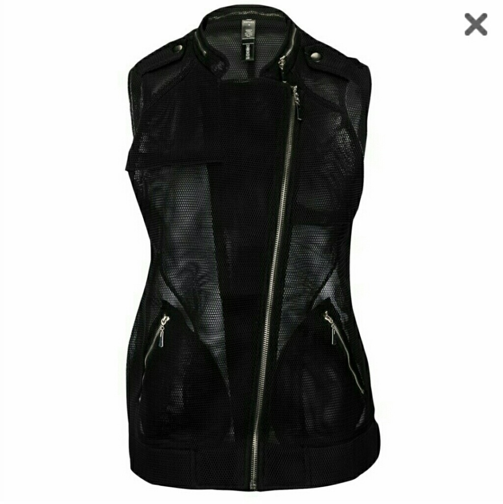 Mesh Moto Vest Jacket