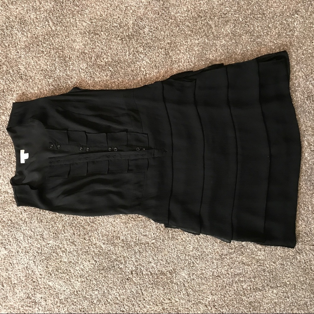 Black ruffled ladies dress
