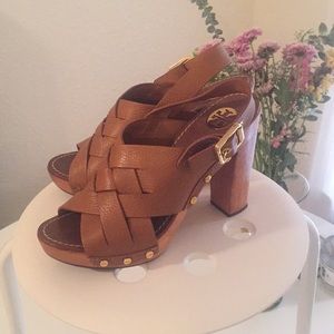 Tory Burch platform sandals.