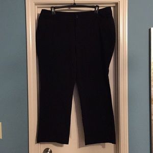 St Johns Bay Black Dress Pants 22 short
