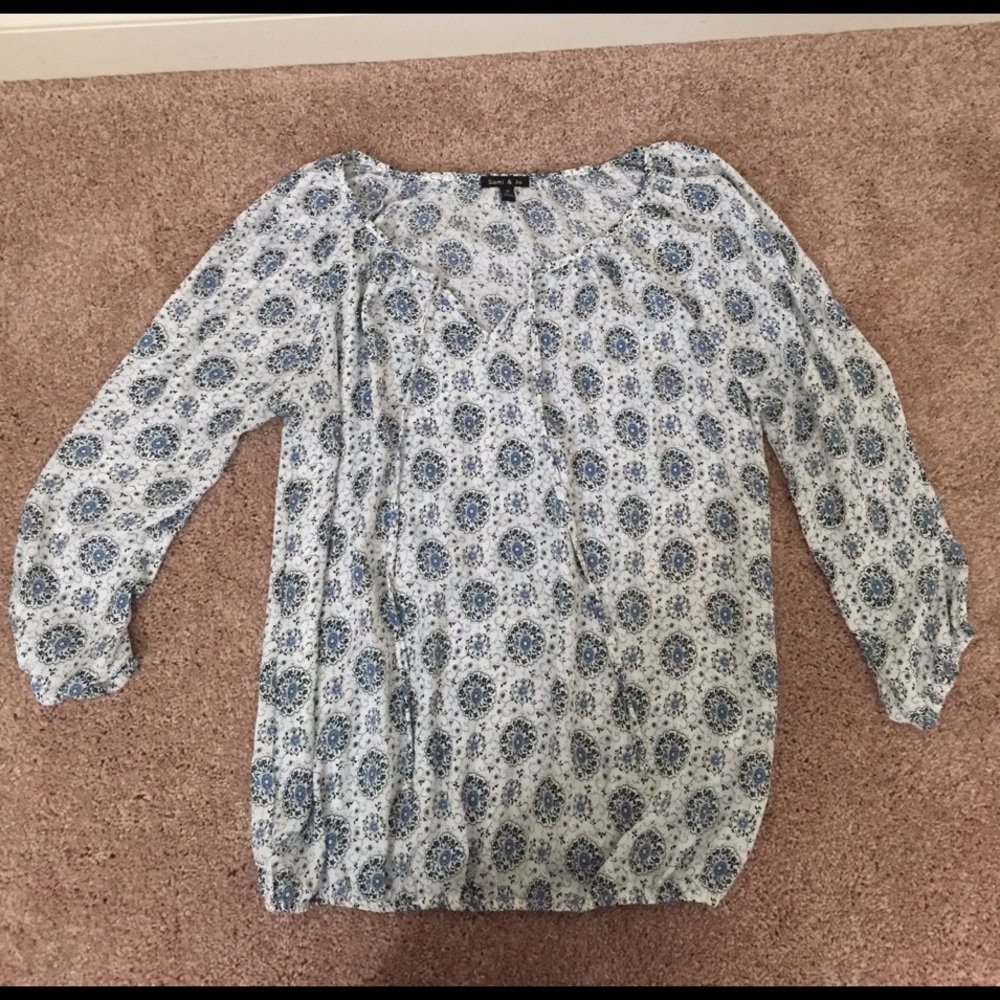 Sheer 3/4 shirt