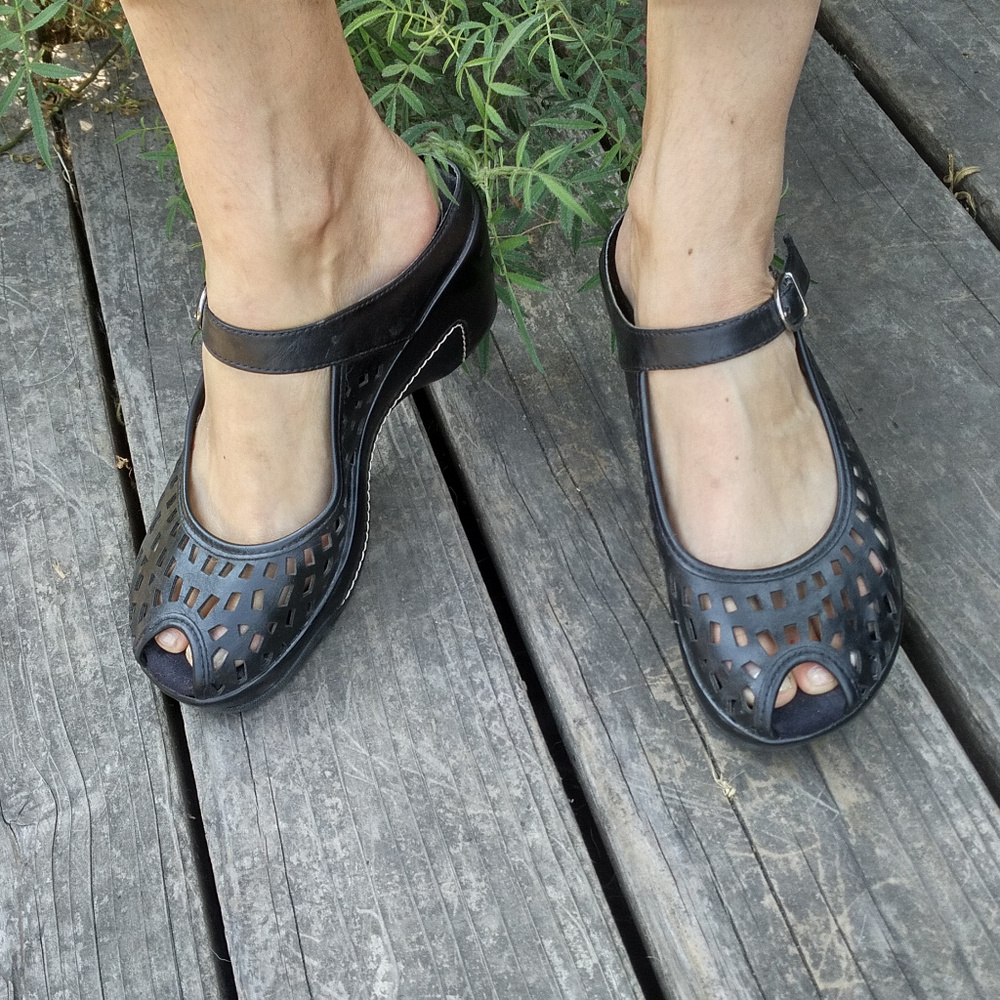 White Mountain Mario Mule Clog Mary-Jane Sz 7.5