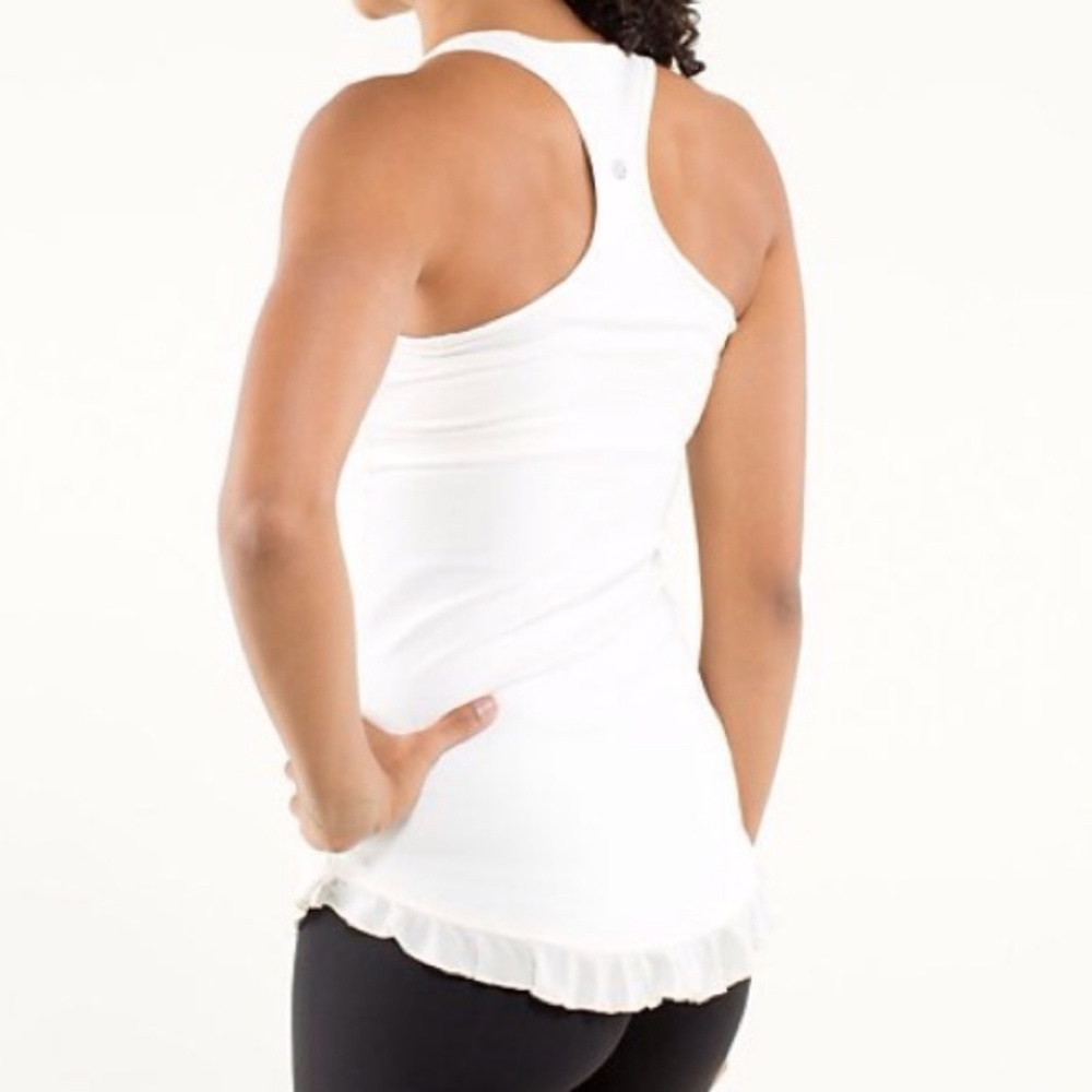 Lululemon racer back ruffle bottom tank