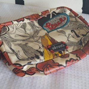 Sakroots cute bird print clutch / makeup bag