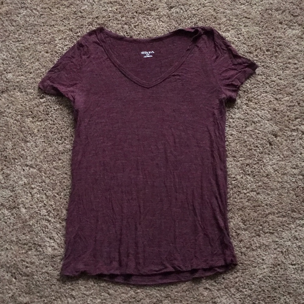 Purple short sleeve shirt