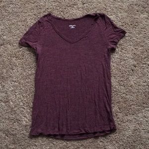 Purple short sleeve shirt