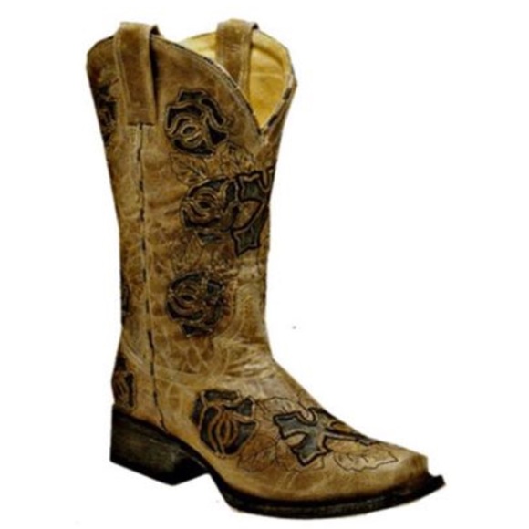 Corral West Square Boots - Picture 1 of 4