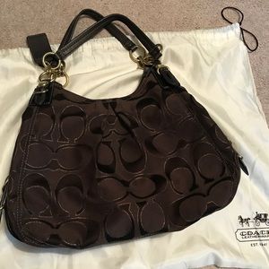 Coach brown Signature Satchel Bag
