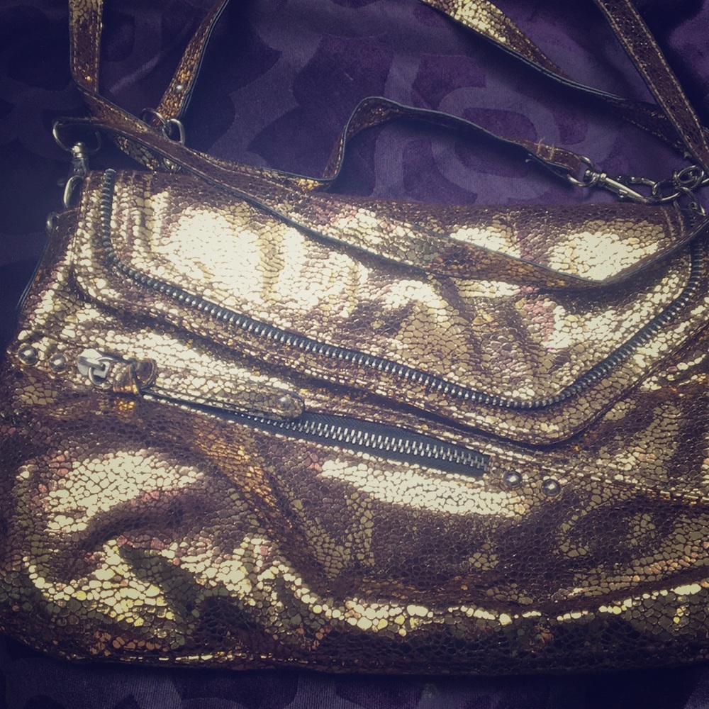 GOLD UK STYLE FRENCH CONNECTION PURSE